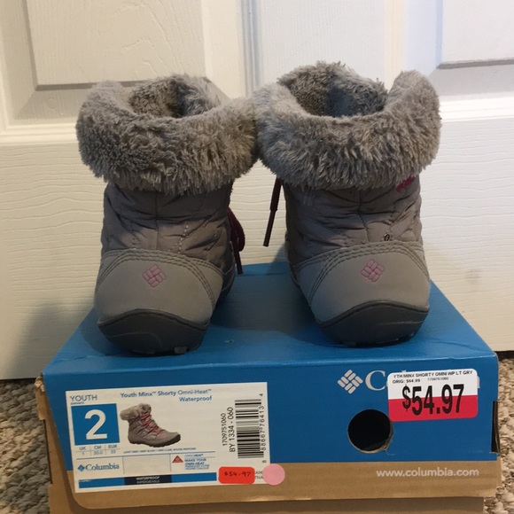 Columbia snow boots grey pink 2 - Picture 2 of 11